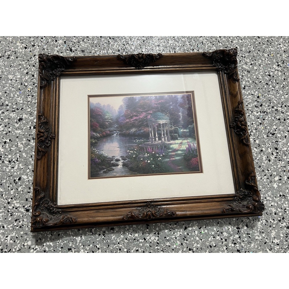 Thomas Kinkade "The Garden of Prayer"  Framed 13 1/2" x 16 1/2"